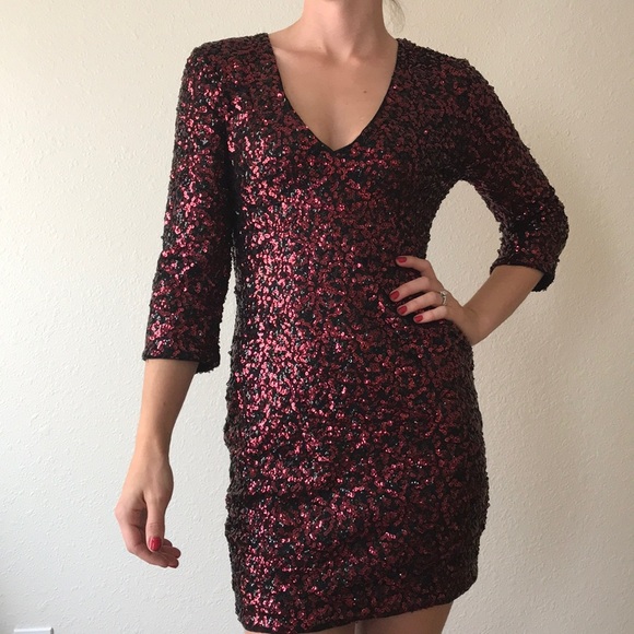 express red sequin dress